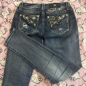 miss me rhinestone and stud low rise skinny jeans
